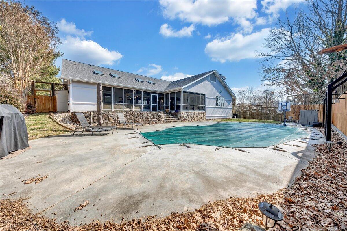 171 Queen Regent Court Blue Ridge, VA 24064 - Photo 43 of 51 Rear View of Home and Pool