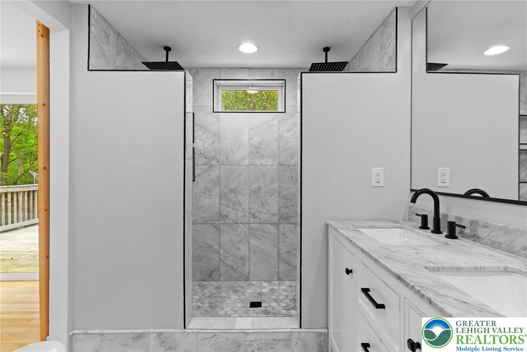 2007 Springtown Hill Road Hellertown, PA 18055 - Photo 52 of 100 OPEN CONCEPT 8FT MARBLE SHOWER - PRIMARY ENSUITE BATHROOM