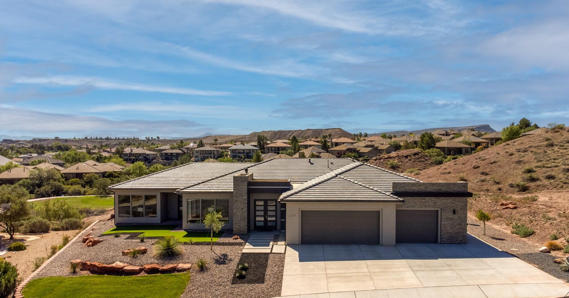 2679 Emeraud Drive St. George, UT 84770 - Photo 2 of 23 Drone Front of House