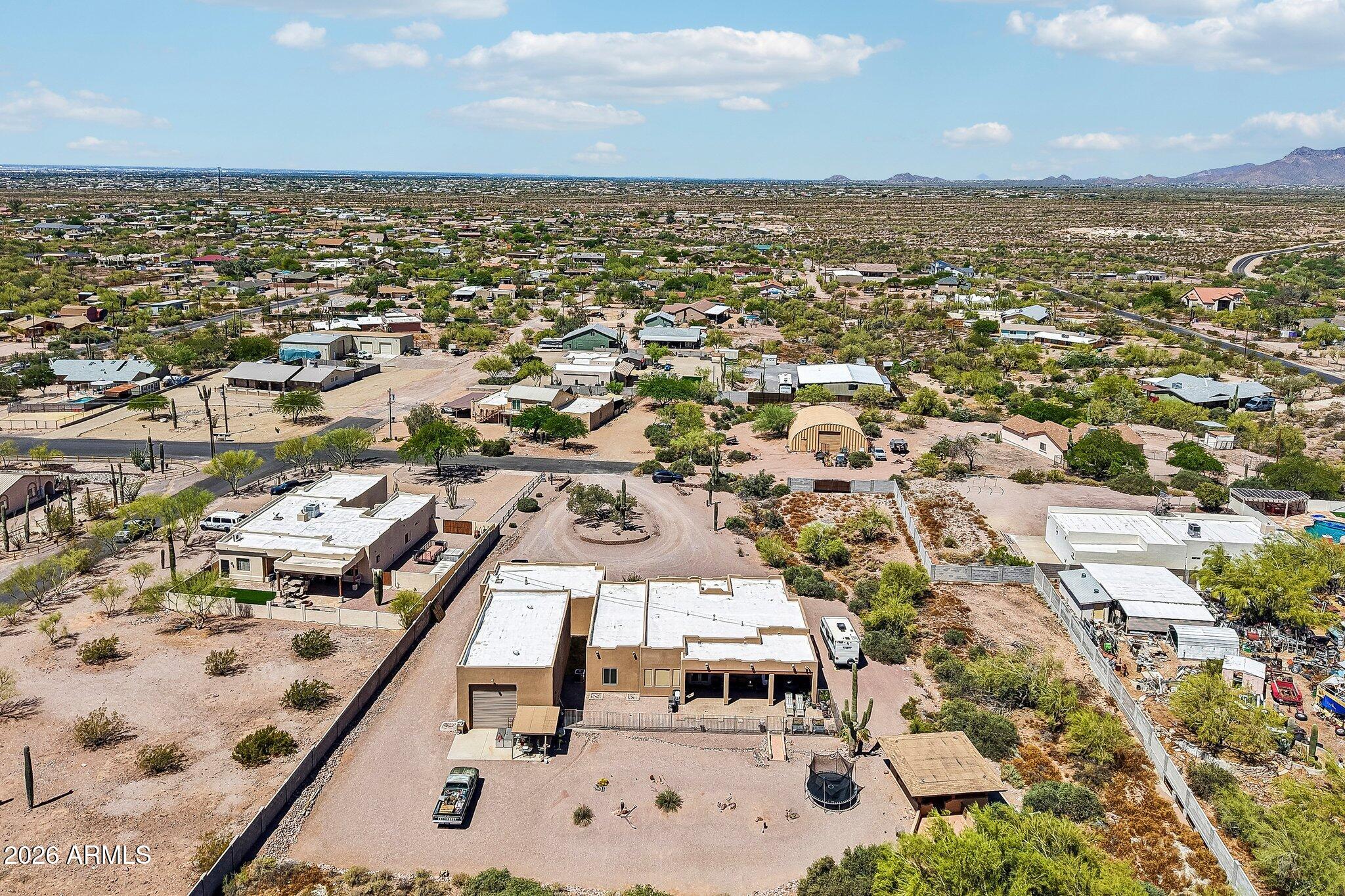 1547 North Val Vista Road Apache Junction, AZ 85119 - Photo 45 of 59 an aerial view of residential houses with outdoor space