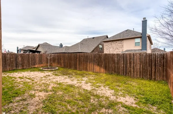 a backyard of a house