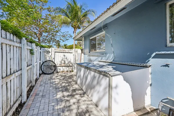 a view of a house with a patio