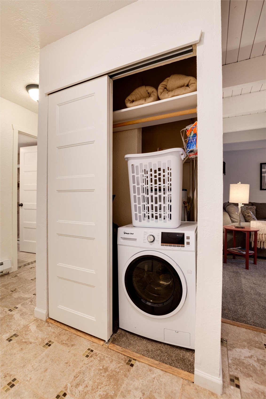 465 4 O Clock Road, Unit W1 Breckenridge, CO 80424 - Photo 20 of 34 The utility closet includes a ventless washer/dryer combo unit, and the complex features a common laundry room.