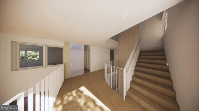 a view of entryway with wooden floor