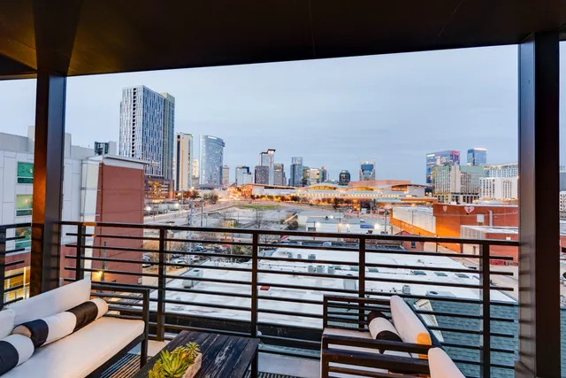 a view of outdoor space with seating area