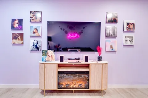 a bed room with a bed and a couch