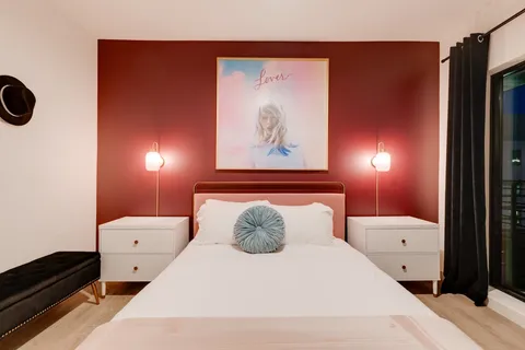 a city view from a balcony with city view