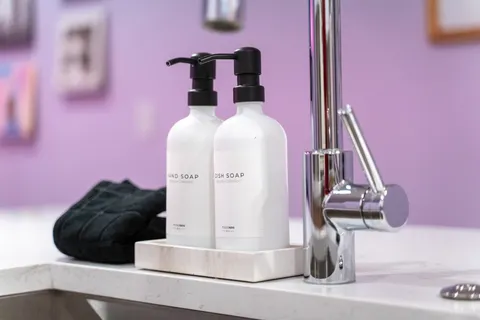 a front view of a house with a sink