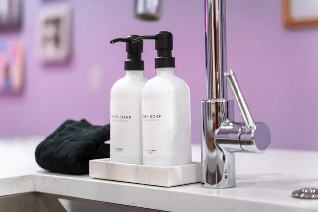 a front view of a house with a sink