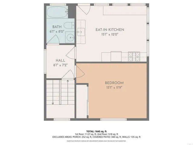 a picture of a bench in a white house