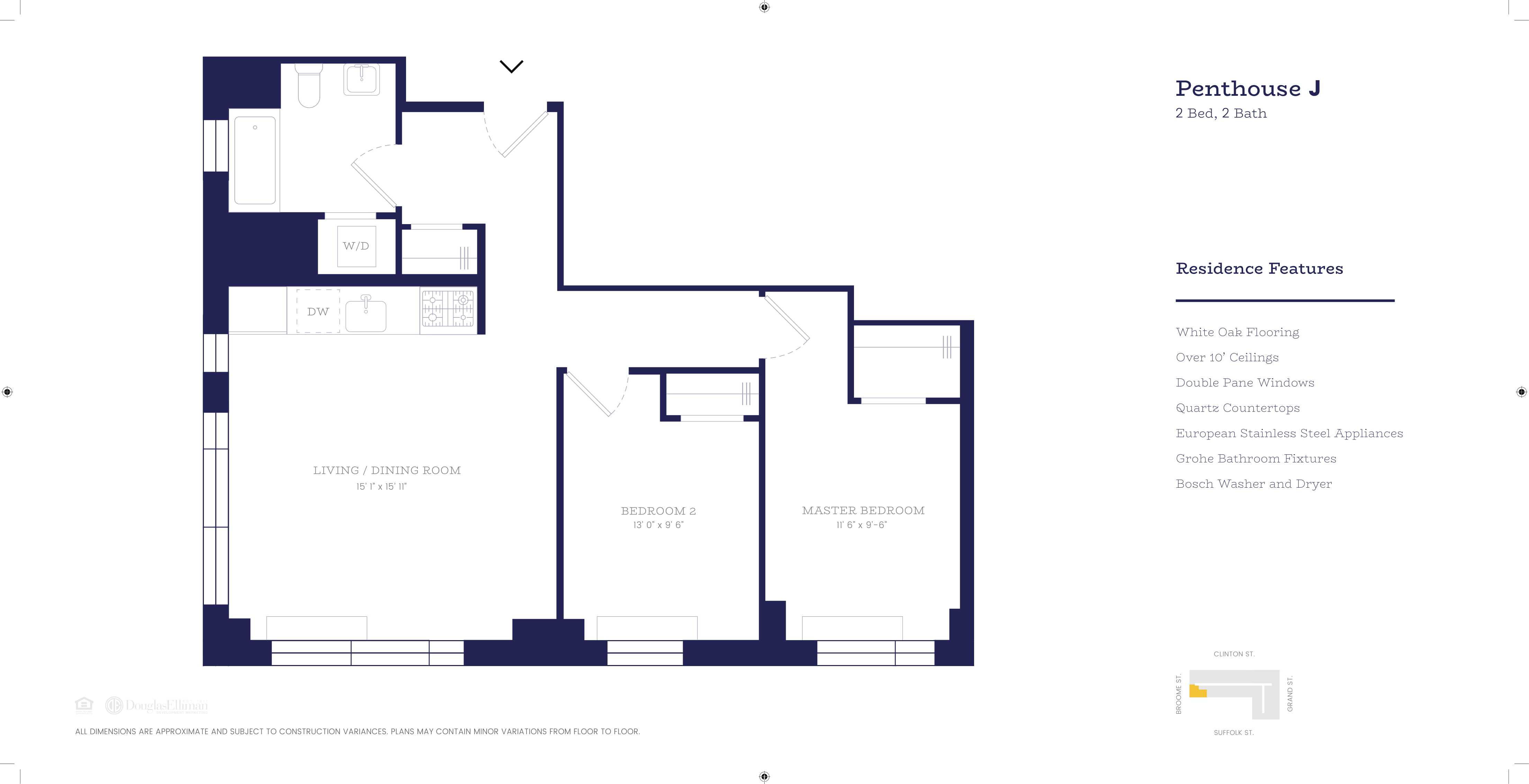 145 Clinton Street, Unit PHJ Manhattan, NY 10002 - Photo 13 of 13 a picture of floor plan