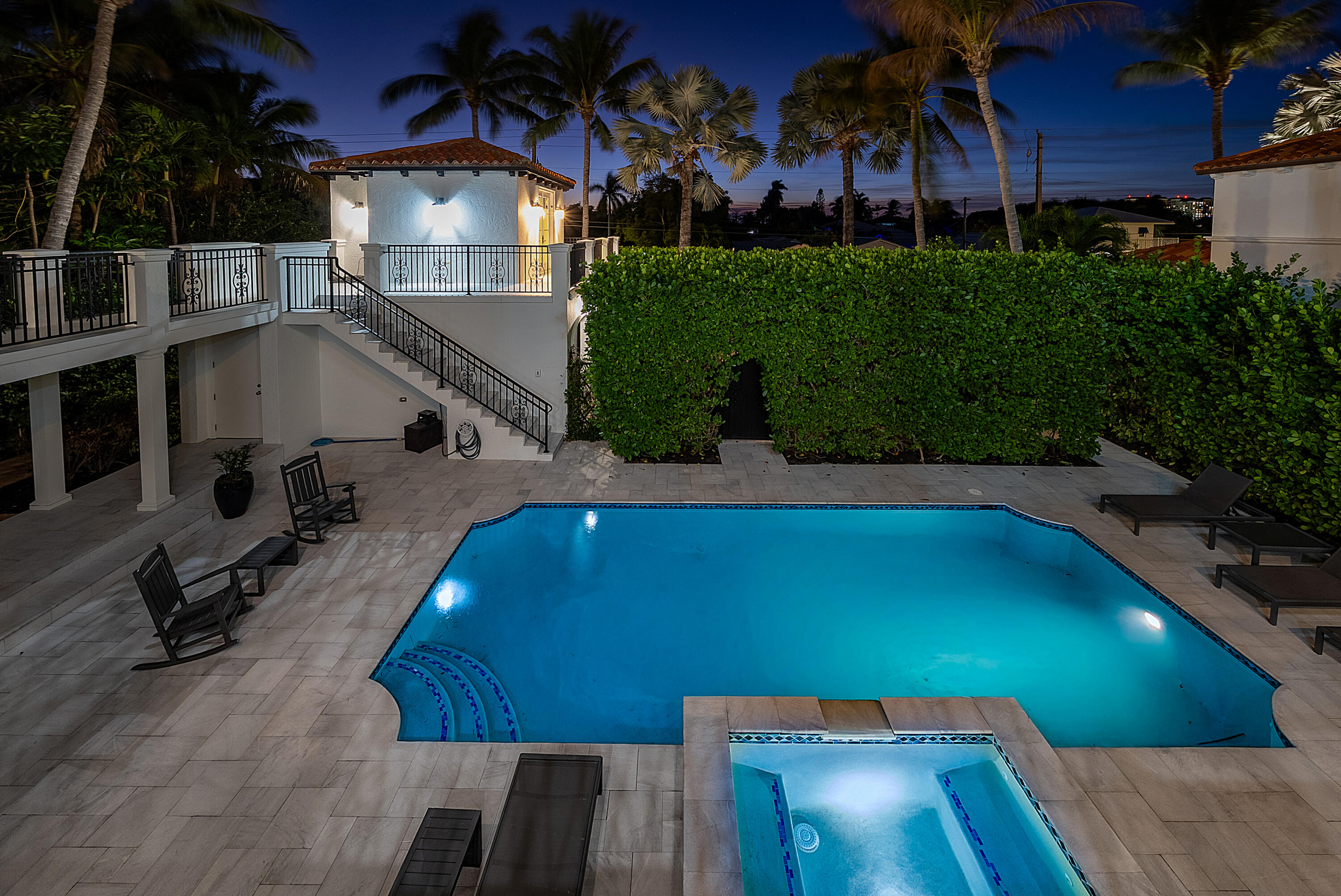 6102 North Ocean Boulevard Ocean Ridge, FL 33435 - Photo 29 of 86 Pool/Spa Twilight