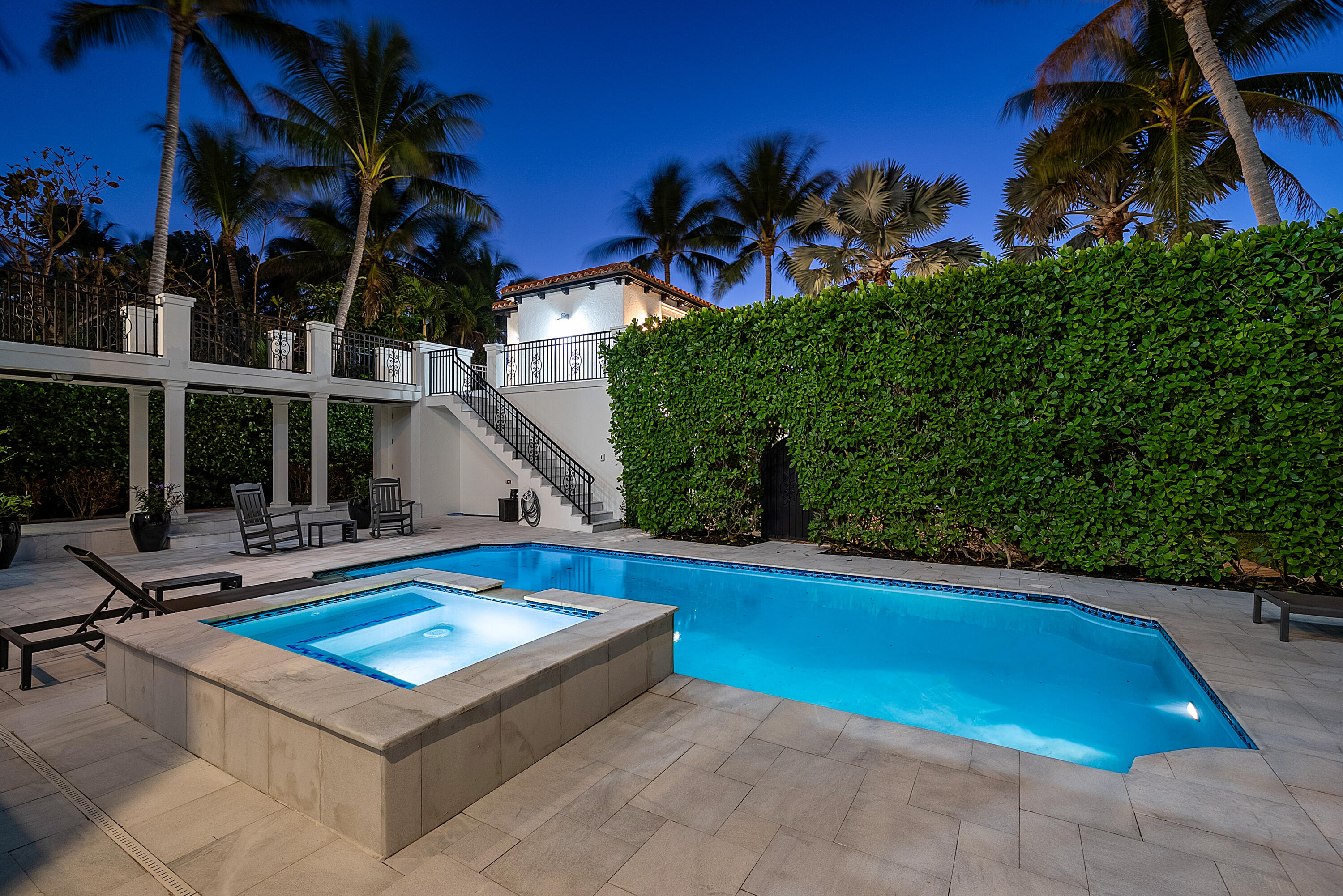 6102 North Ocean Boulevard Ocean Ridge, FL 33435 - Photo 44 of 86 Pool/Spa Twilight