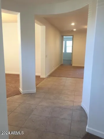 a view of a decorative light in a hallway