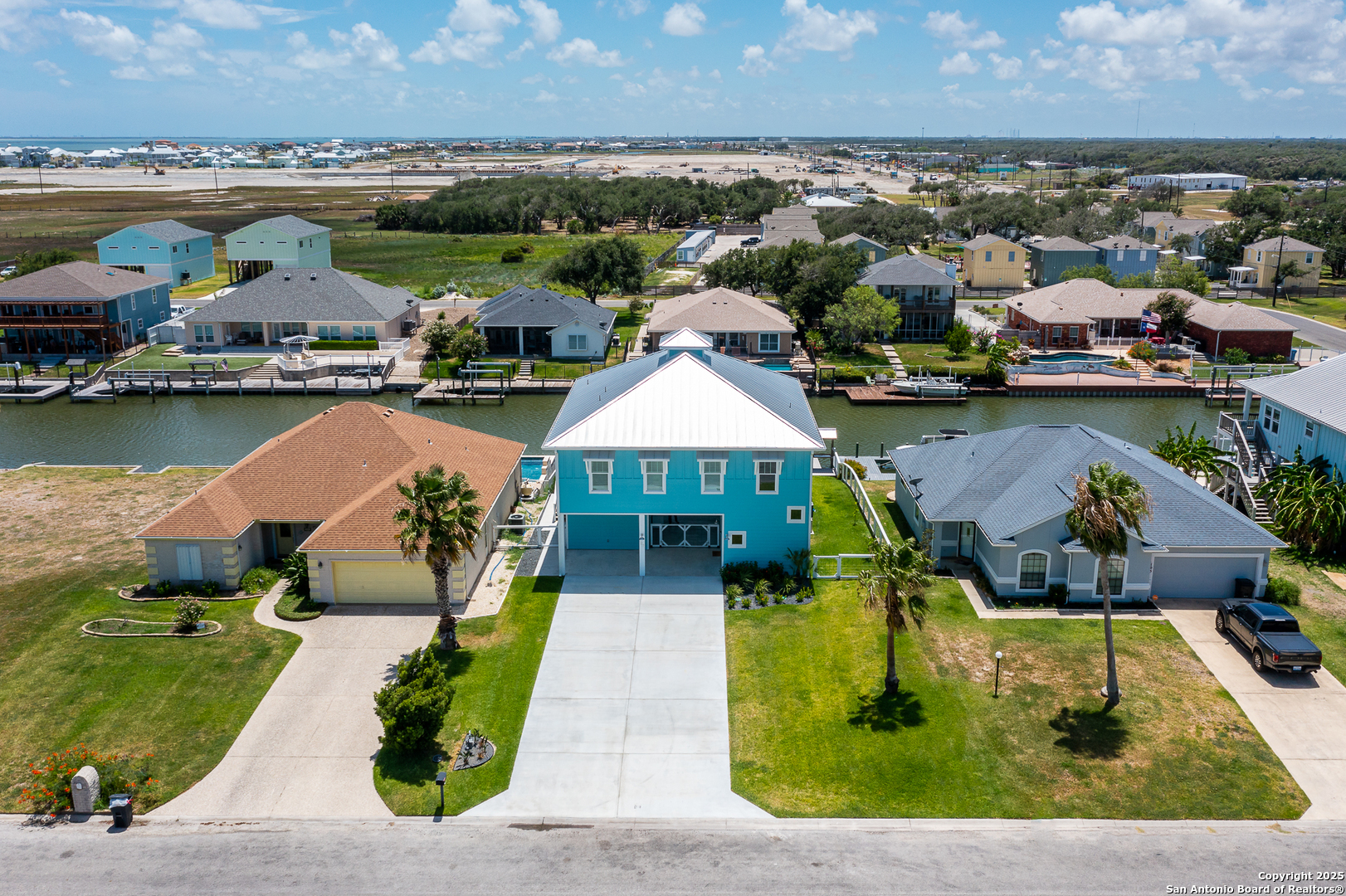 107 Windjammer Road Rockport, TX 78382 - Photo 33 of 52 an aerial view of a house with outdoor space