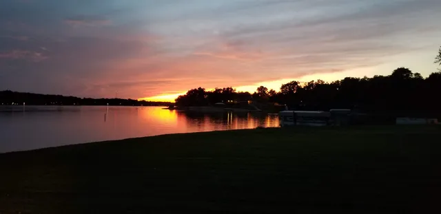 a view of outside garden and lake view