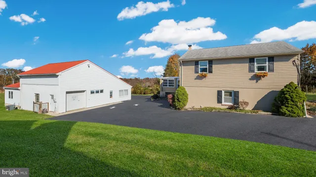 a view of a house with a backyard