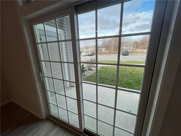 a view of a gate and window