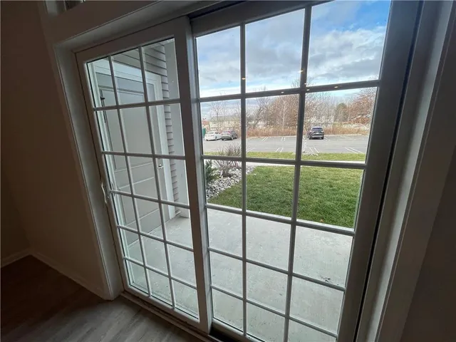 a view of a gate and window