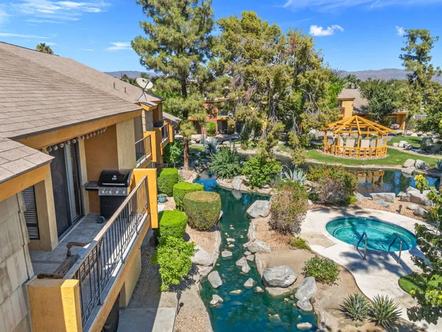a view of a city from a balcony