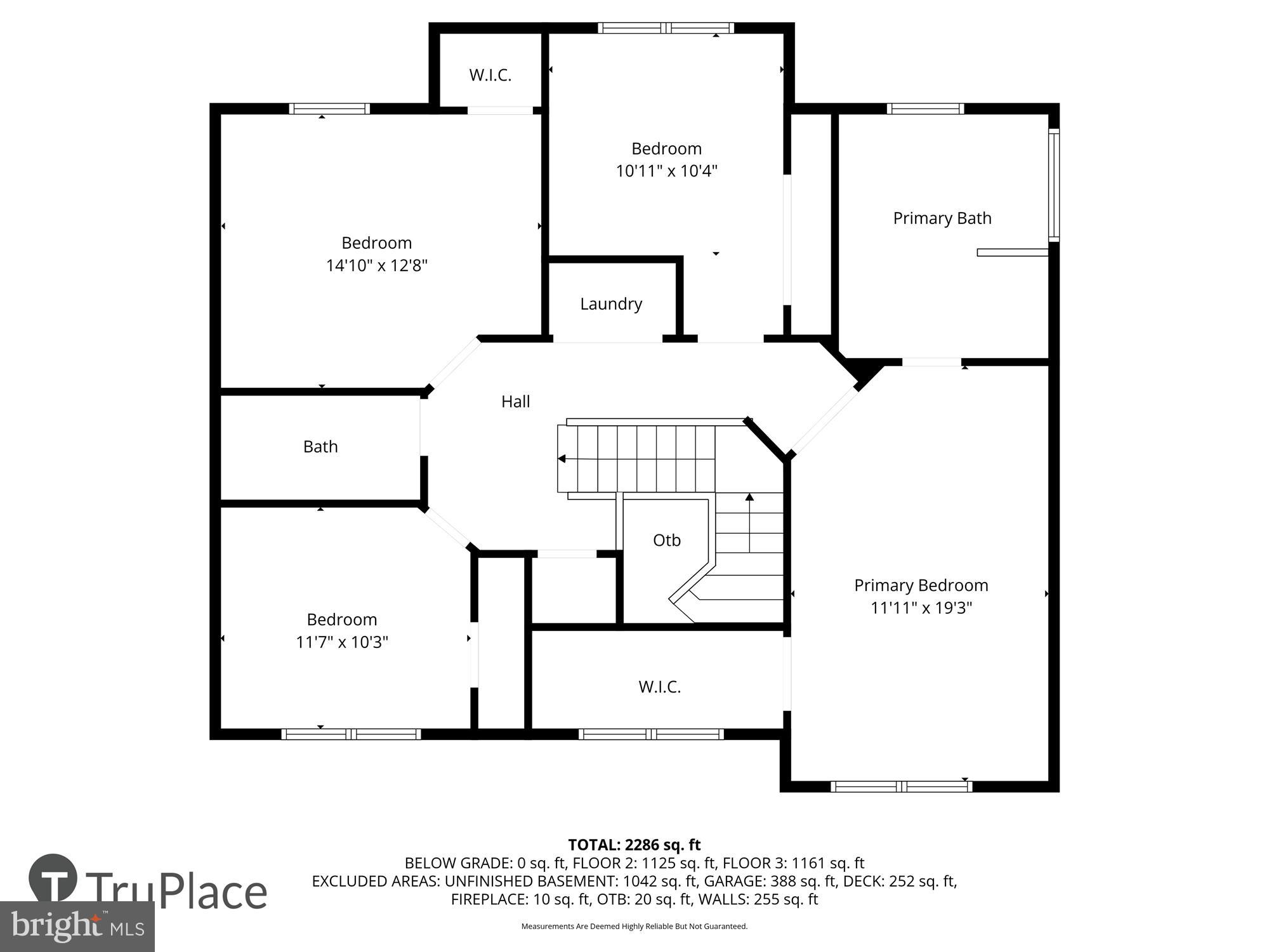 3318 Eagle Ridge Drive Woodbridge, VA 22191 - Photo 55 of 72 Upper Level (Labels & Measurements)