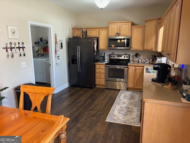 610 Birch Lane Clarkesville, GA 30523 - Photo 22 of 46 a kitchen with stainless steel appliances granite countertop a refrigerator stove top oven a sink and dishwasher