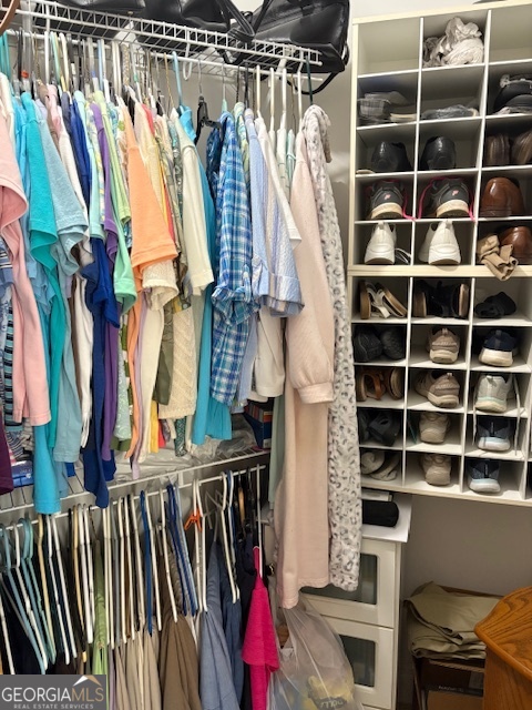 610 Birch Lane Clarkesville, GA 30523 - Photo 31 of 46 a view of walk in closet with clothes and shoes