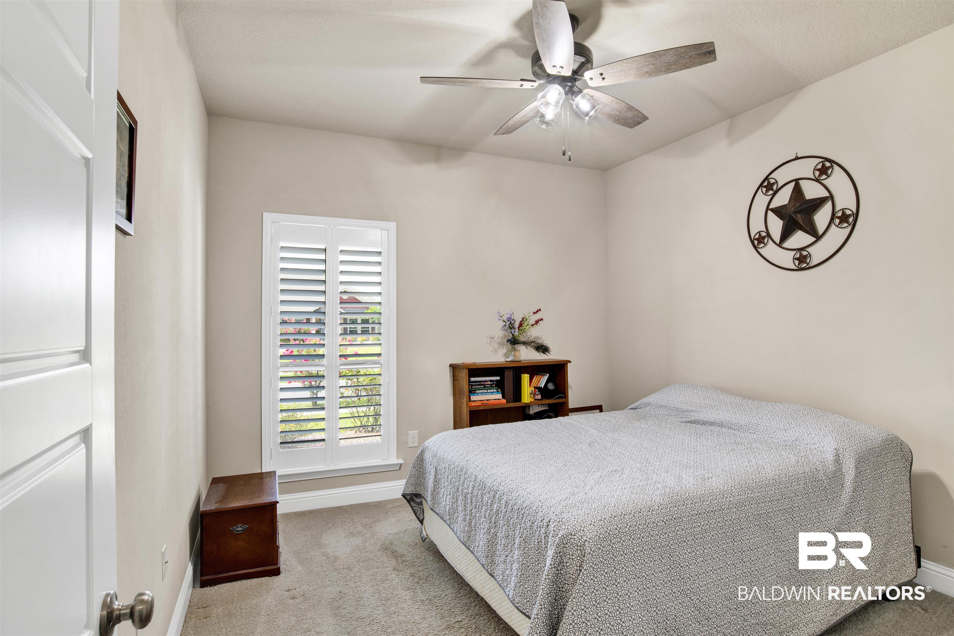 278 Silo Loop Fairhope, AL 36532 - Photo 14 of 26 Bedroom featuring carpet and ceiling fan