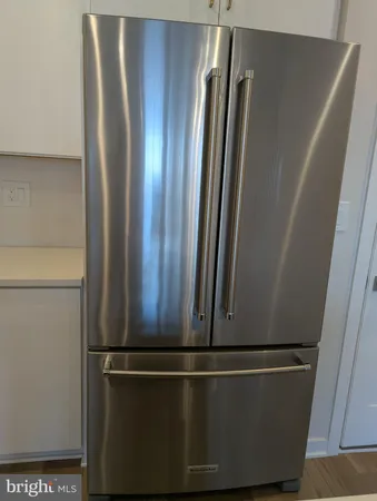 an outdoor space with furniture