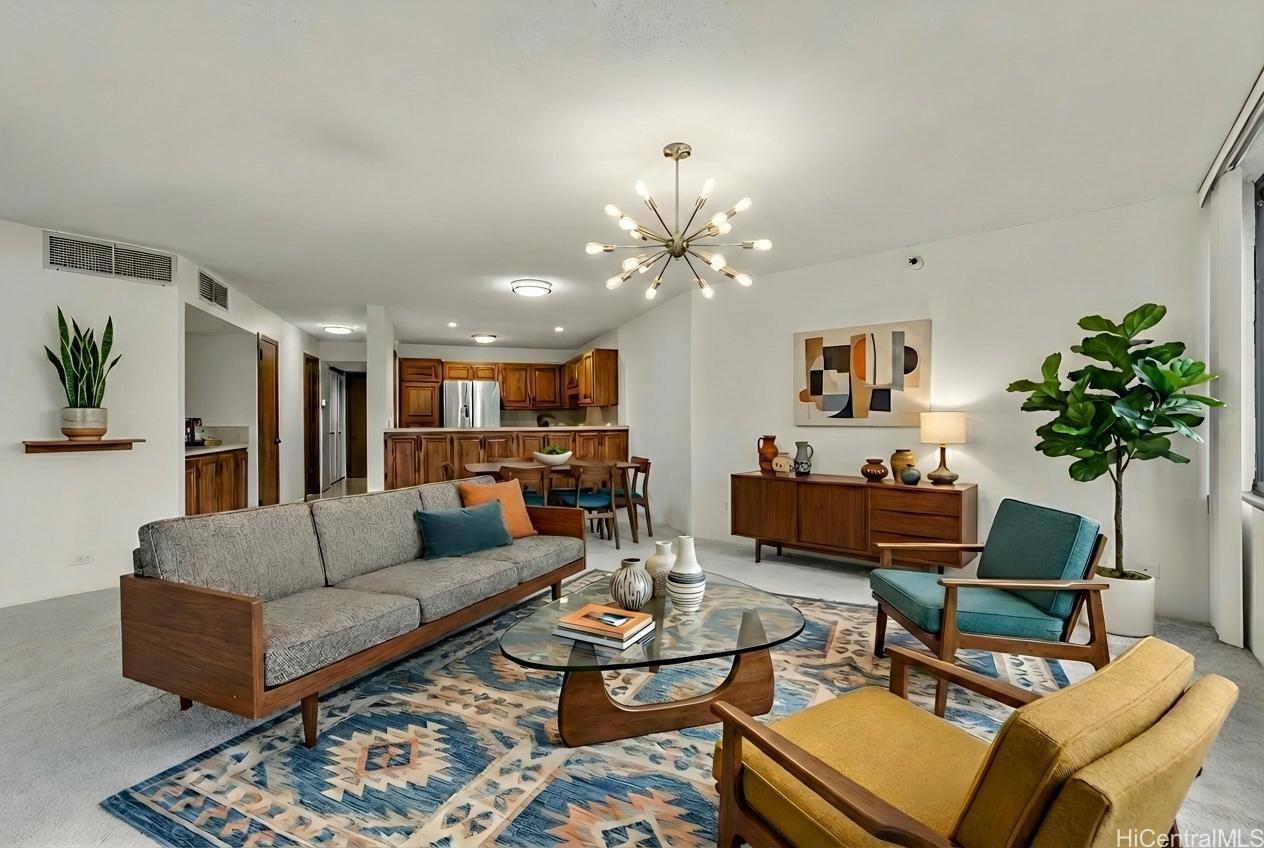 555 Hahaione Street, Unit 3E Honolulu, HI 96825 - Photo 1 of 23 Living area *virtually staged