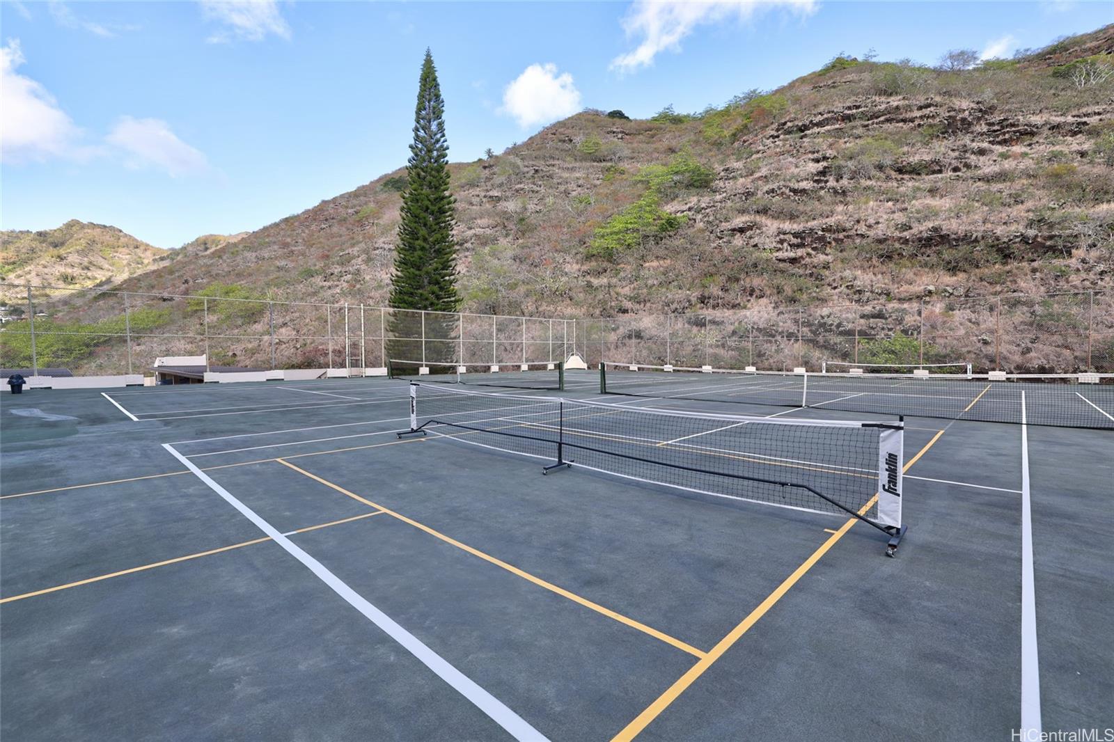 555 Hahaione Street, Unit 3E Honolulu, HI 96825 - Photo 15 of 23 Pickle ball / Tennis courts located on the upper deck of the parking garage.