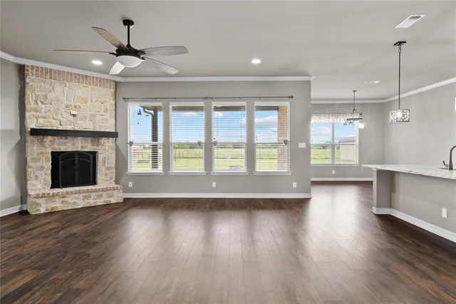 an empty room with a window