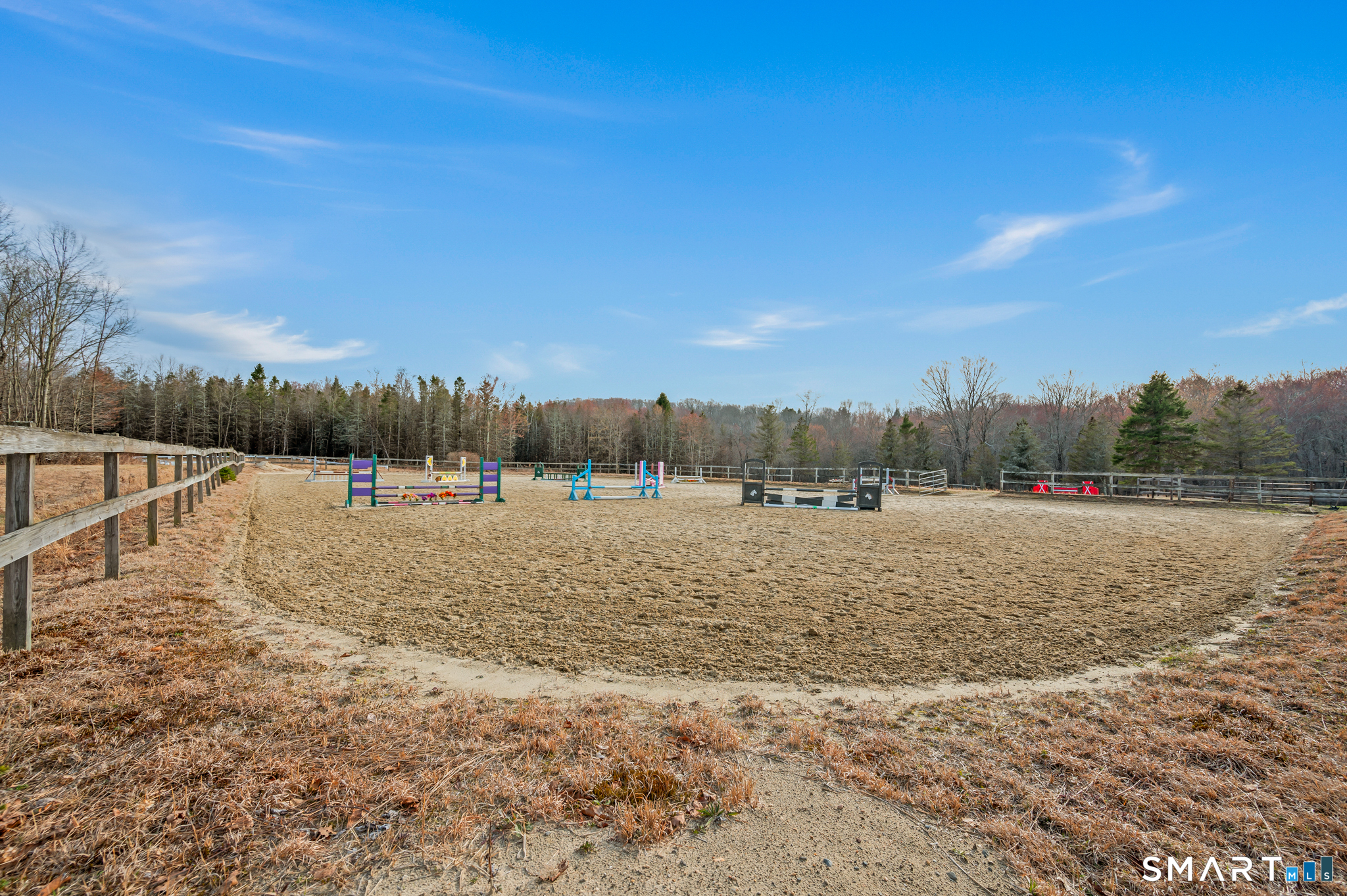 76 Cowles Road Woodbury, CT 06798 - Photo 15 of 39 Outdoor Arena with full Staduim Jumps (200 ft x 150 ft)
