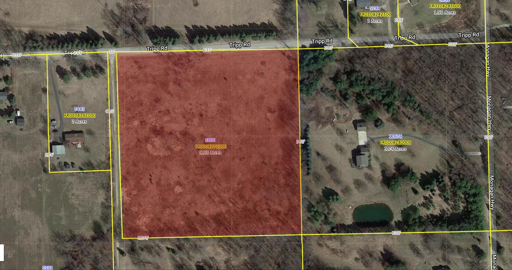 0 Tripp Road Tipton, MI 49287 - Photo 3 of 4 Aerial Close up