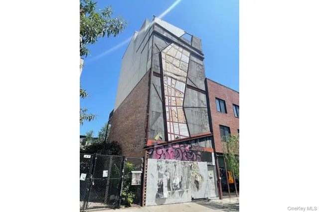 a front view of a building