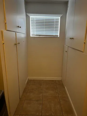 a bathroom with a window