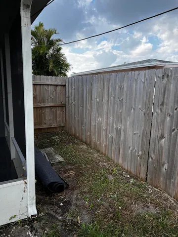 a backyard of a house