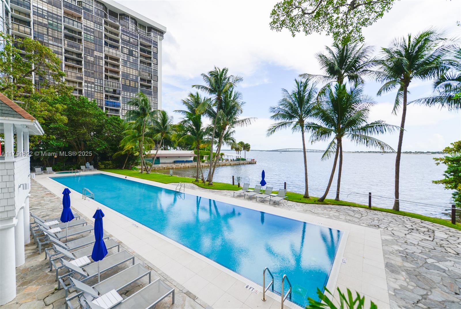 2025 Brickell Avenue, Unit 901 Miami, FL 33129 - Photo 44 of 49 a view of swimming pool with a patio and palm trees