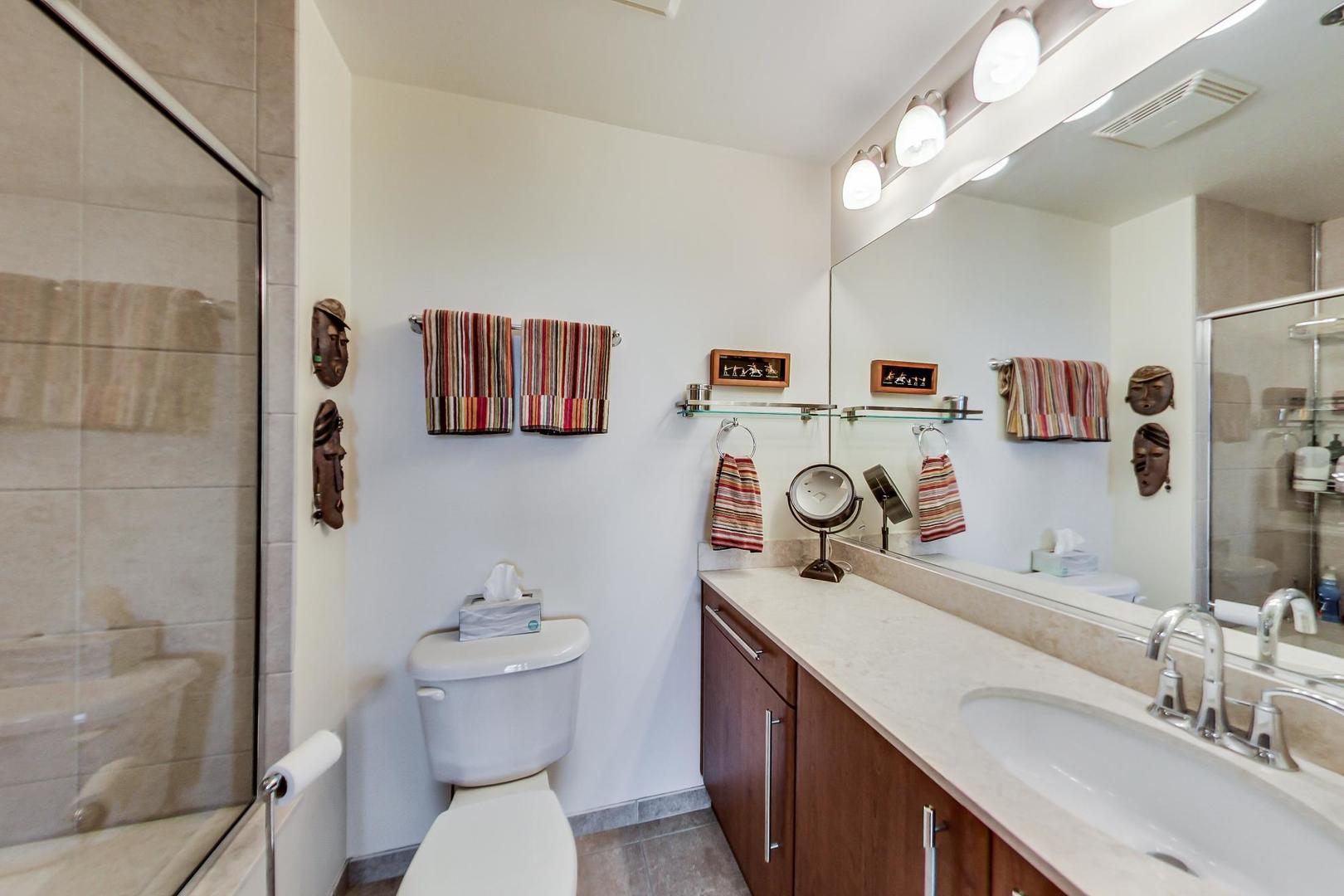 225 South Sangamon Street, Unit 809 Chicago, IL 60607 - Photo 32 of 34 a bathroom with a sink mirror and toilet