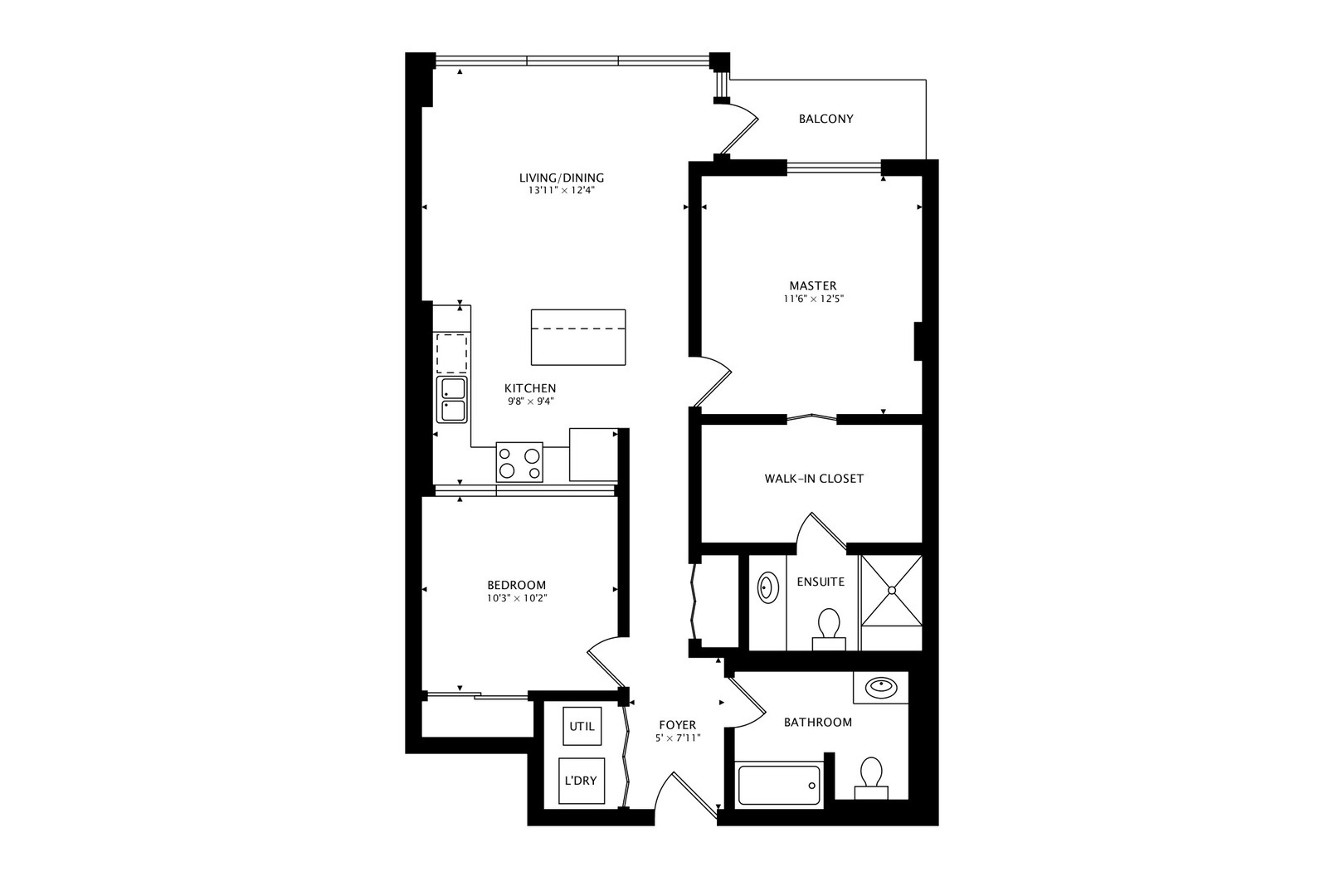 225 South Sangamon Street, Unit 809 Chicago, IL 60607 - Photo 34 of 34 a picture of a floor plan