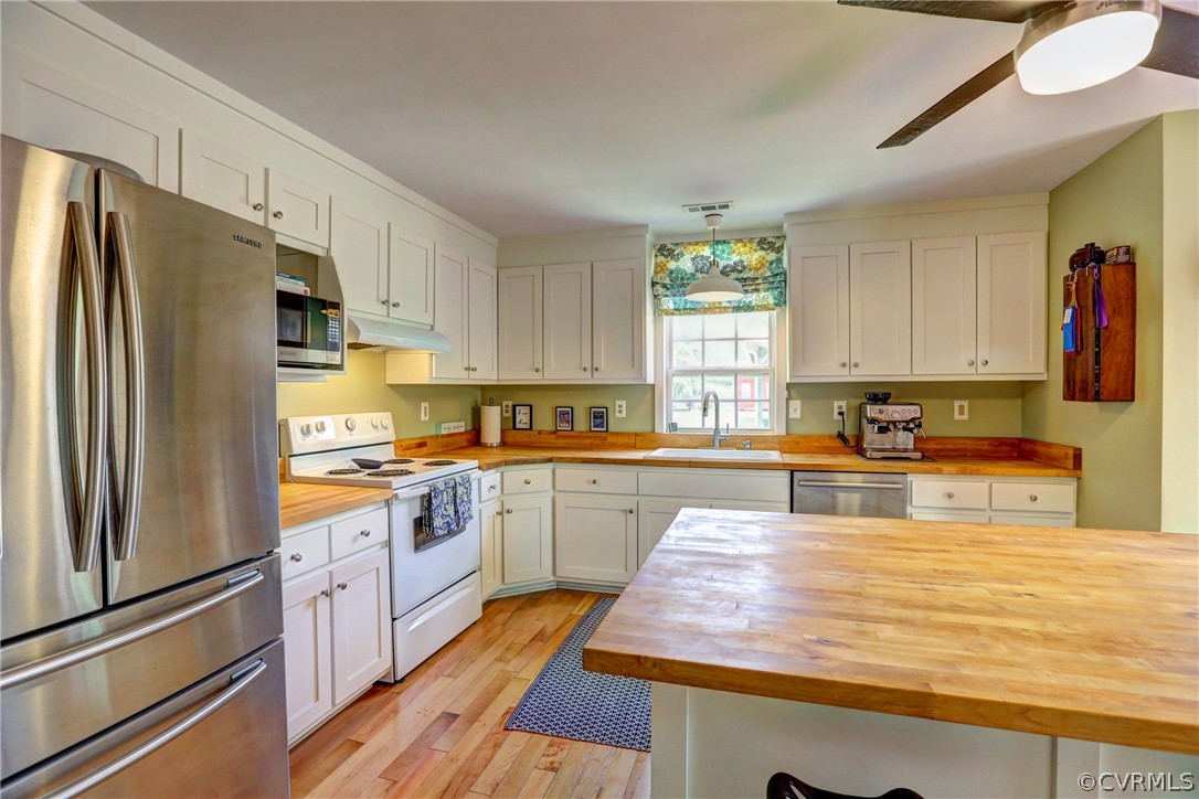 5226 North Warriner Road Richmond, VA 23231 - Photo 21 of 50 a kitchen with stainless steel appliances granite countertop a refrigerator sink and stove