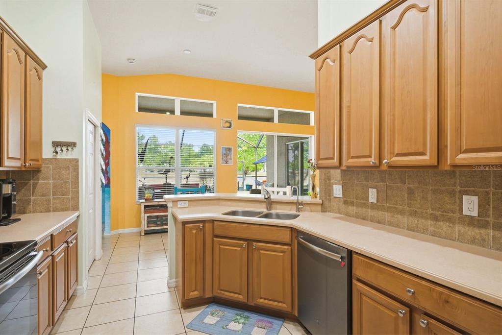 2423 Triggerfish Court Holiday, FL 34691 - Photo 8 of 71 a kitchen with a sink stove and cabinets
