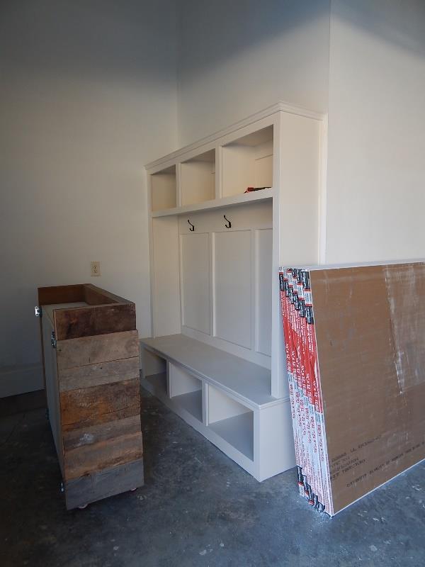 2212 Hartland Road Franklin, TN 37069 - Photo 30 of 30 Current Construction Progress- Built-in Cubbies in Garage