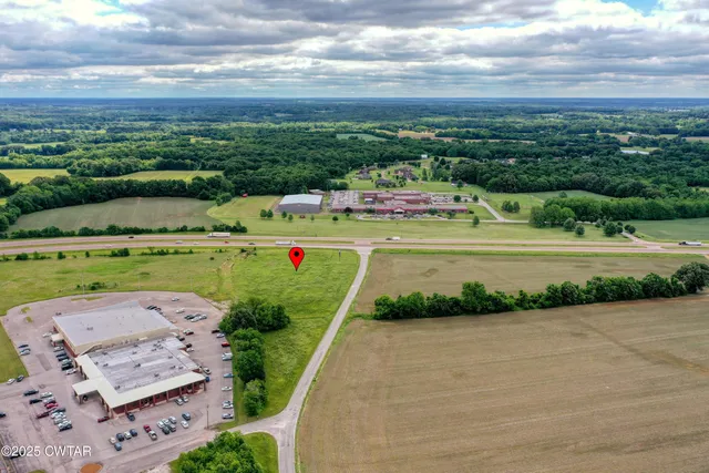 a view of a swimming pool with an outdoor space