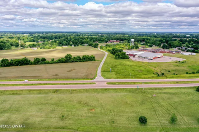 a view of a lake with a houses