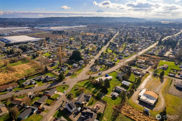 an aerial view of multiple house