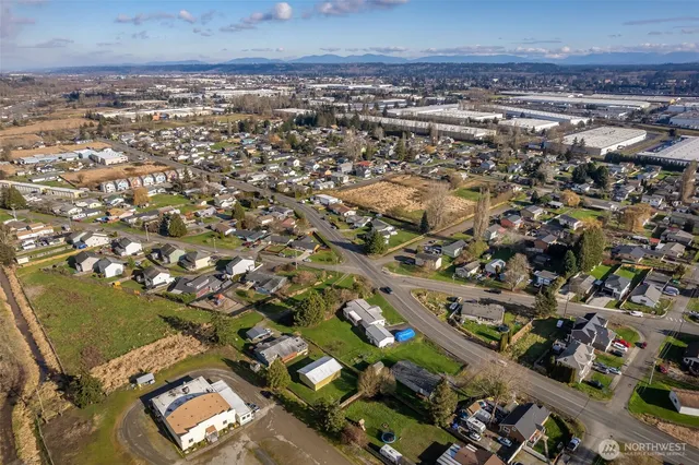 an aerial view of a city