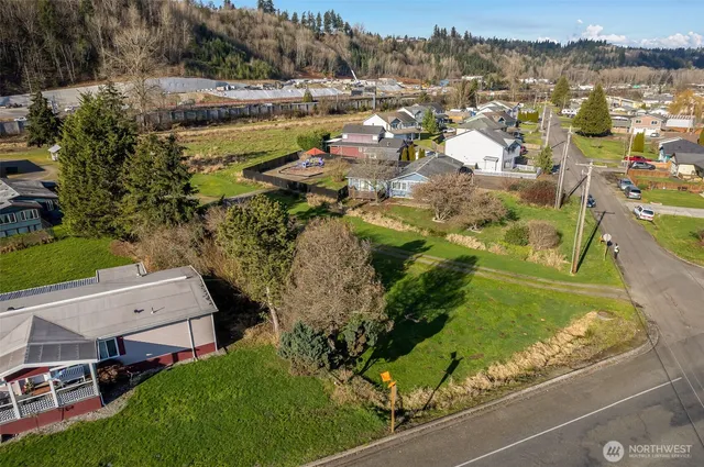 a view of a lake with a house