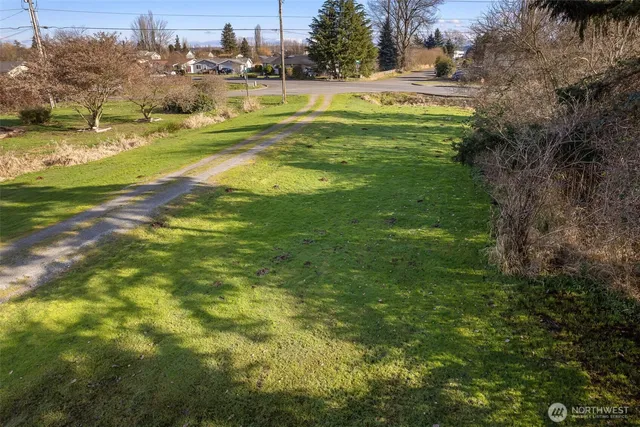 a swimming pool with trees in the background