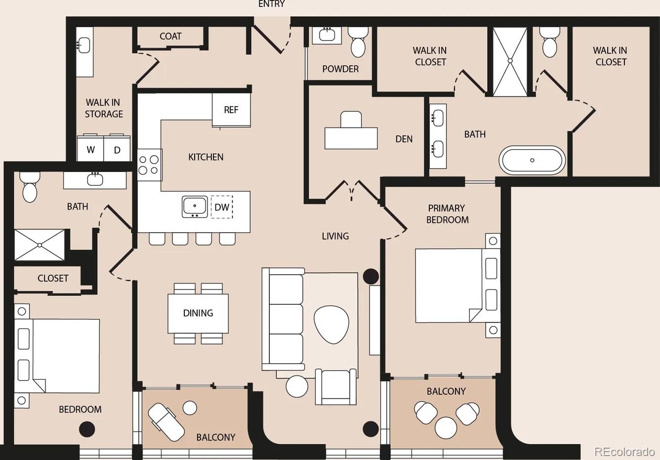 3520 Chestnut Place, Unit 1206 Denver, CO 80216 - Photo 41 of 41 view of a hallway with wooden floor and wall paintings